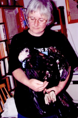 Helen holds the eagle